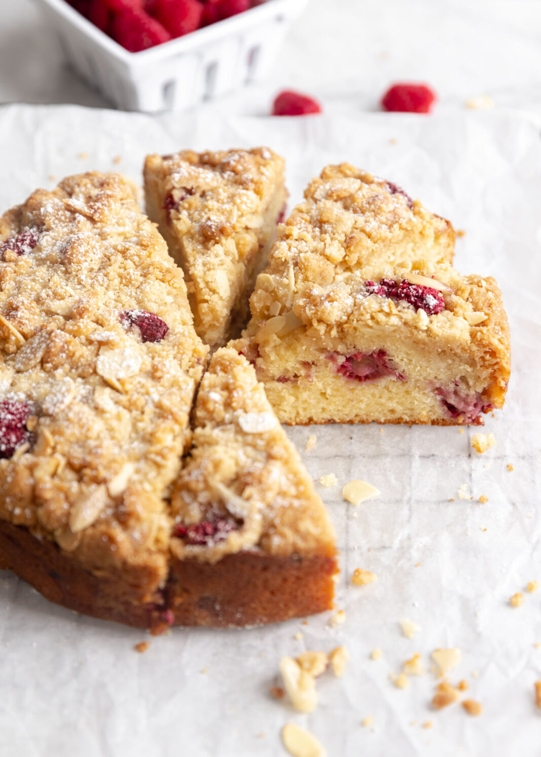 raspberry almond coffee cake