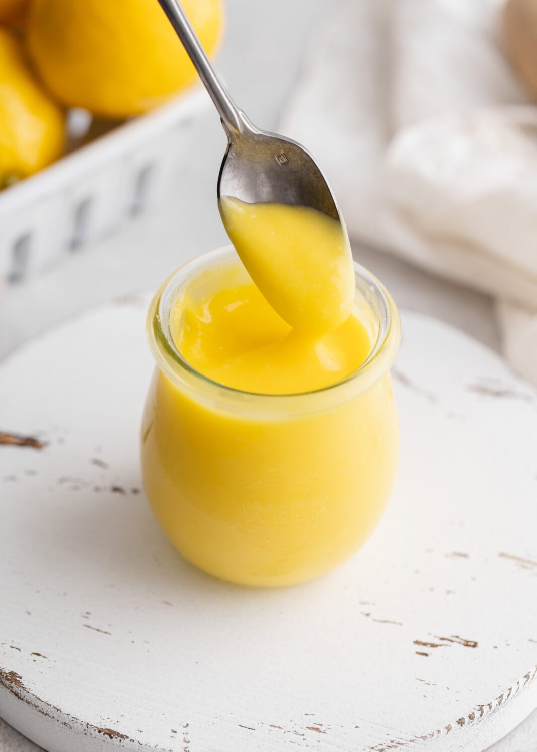 lemon curd in a jar