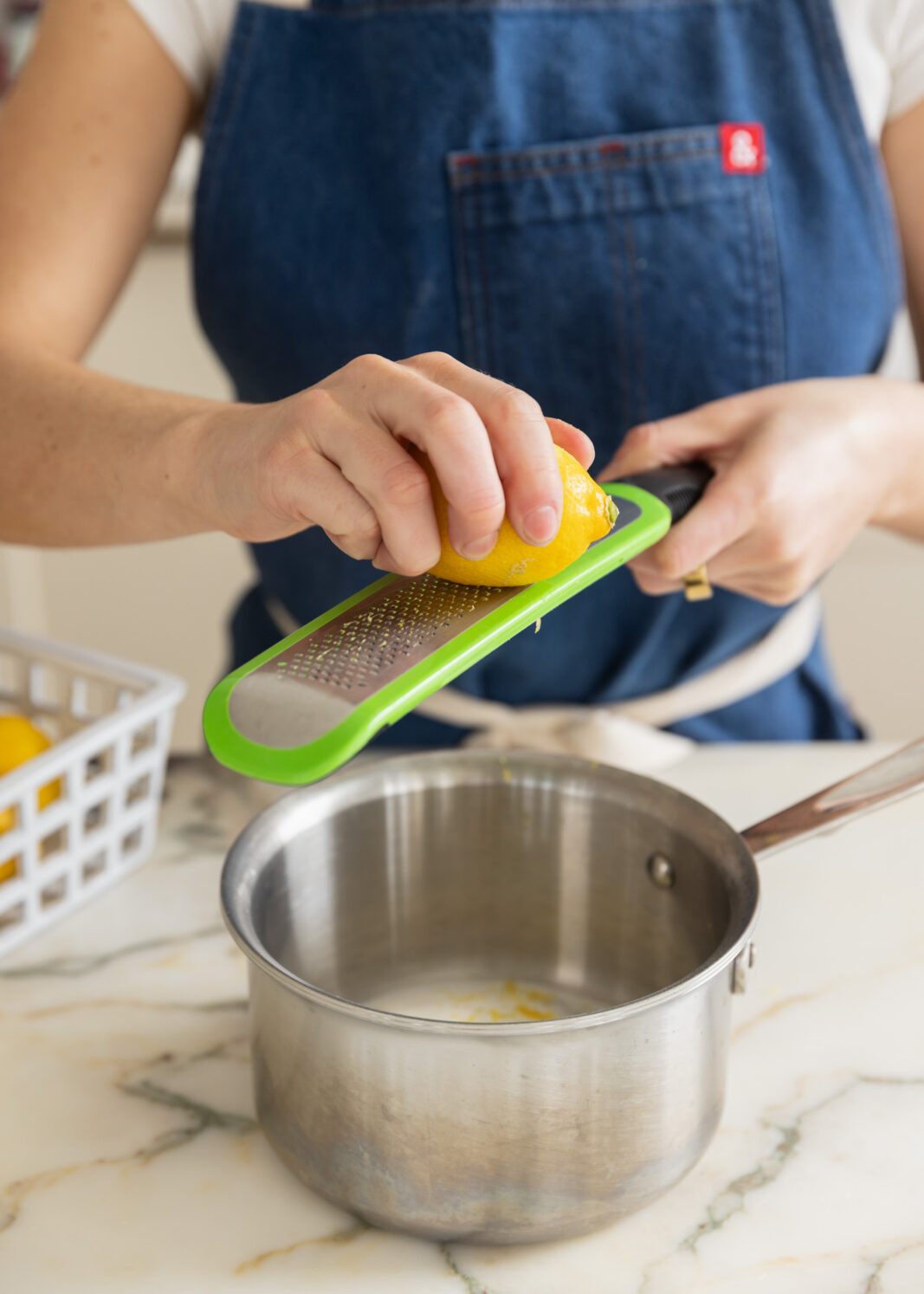 zest lemon into the sugar