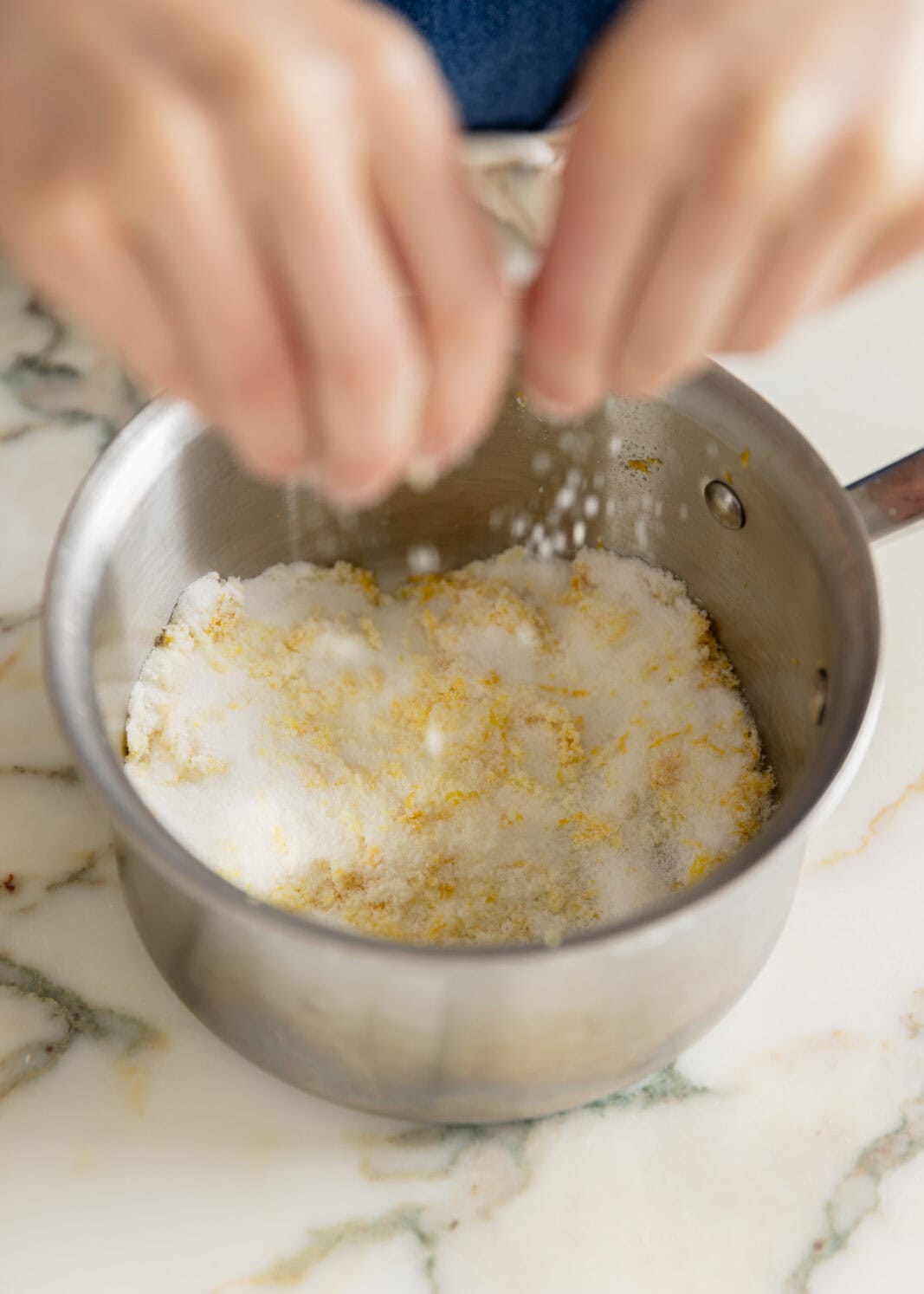rub lemon zest into sugar