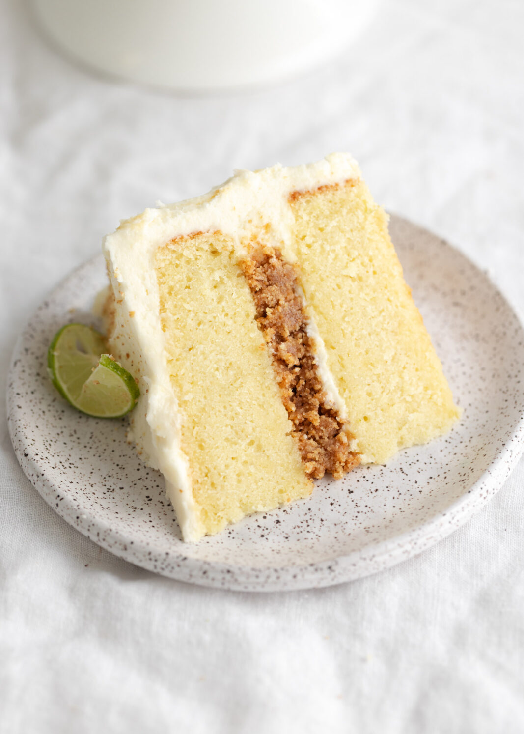 key lime pie cake slice