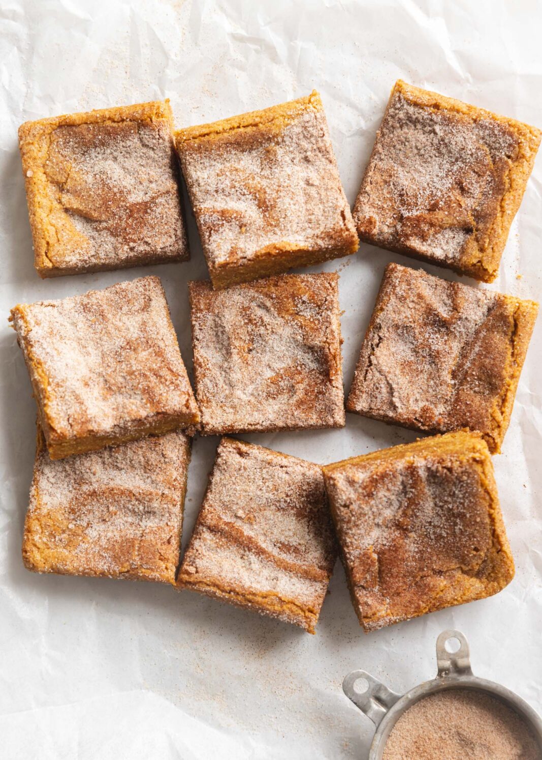 pumpkin snickerdoodle blondies
