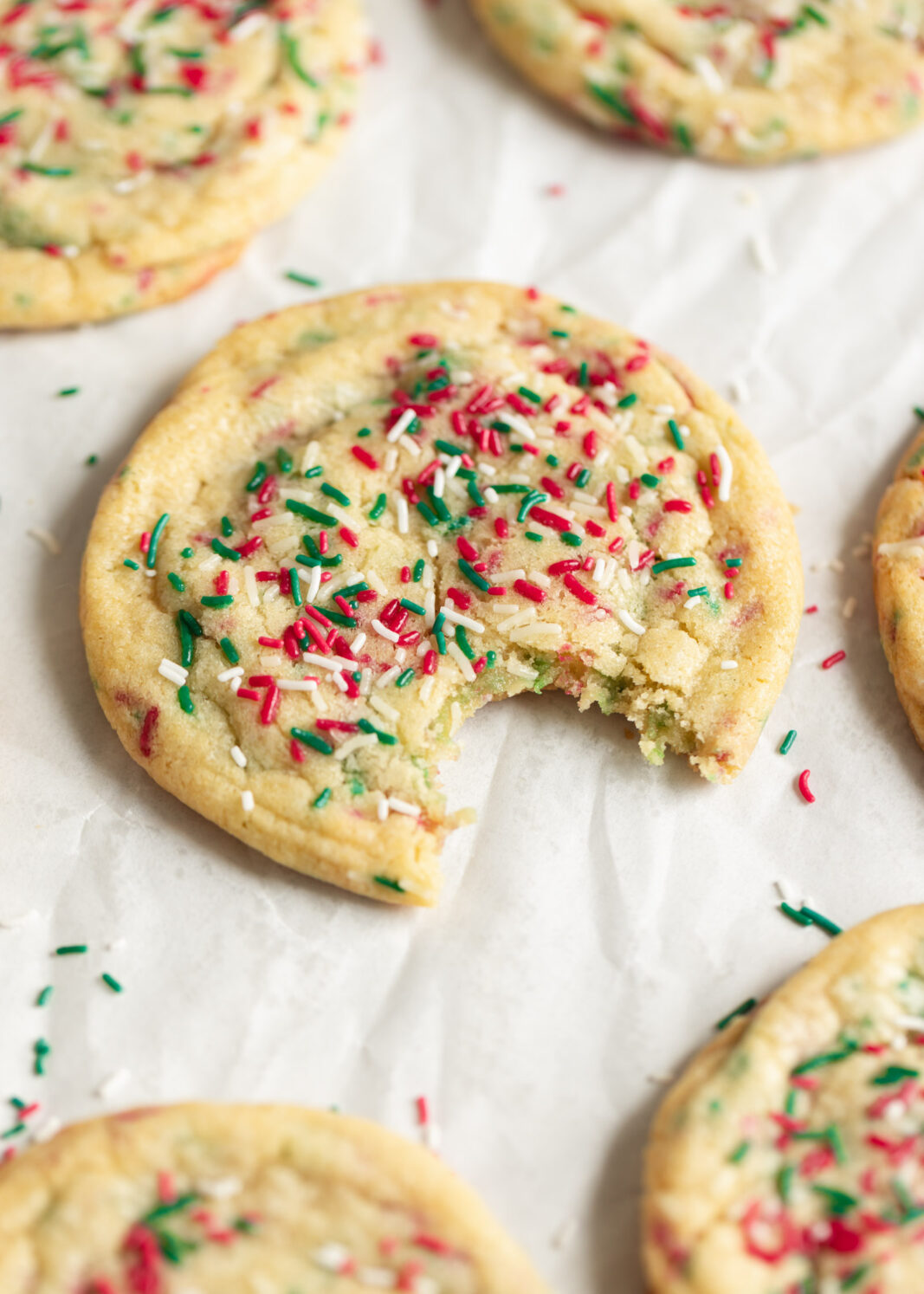 christmas sprinkle sugar cookies
