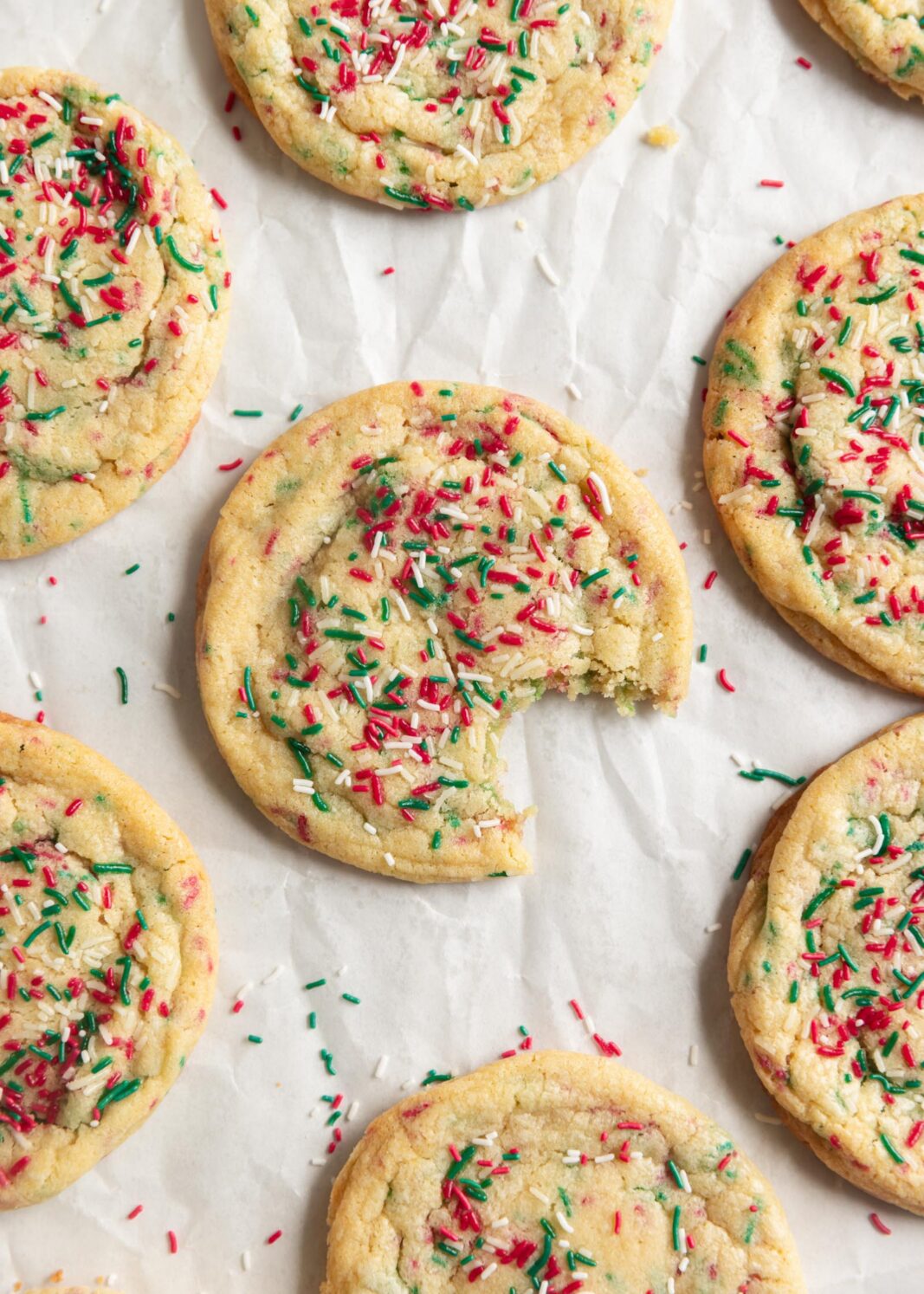 christmas sprinkle sugar cookies