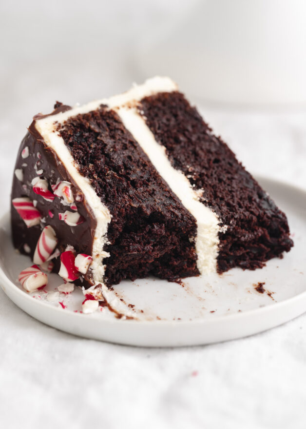 fudgy peppermint chocolate cake