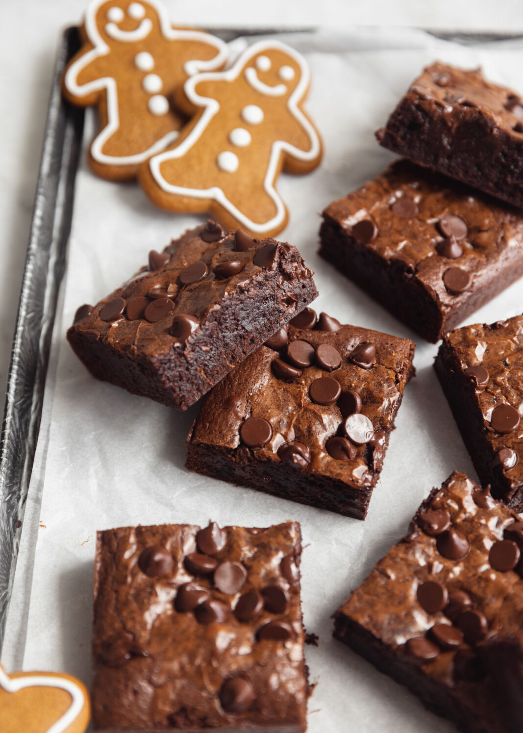 fudgy gingerbread brownies